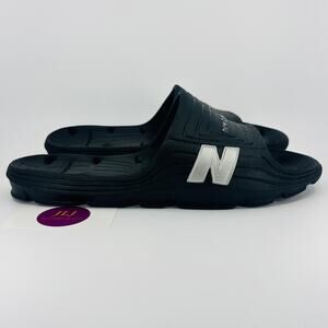 New Balance Men's Float Slide Sandals Black/Silver Size 13 EEEE 4E Width
